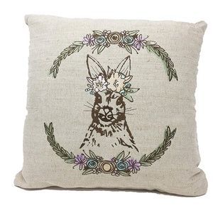 CLOSET CLOSING Rabbit Forest Creature Throw Pillow